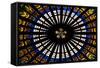 France, Alsace, Strasbourg, Strasbourg Cathedral, Stained Glass Window, Rose Window-Samuel Magal-Framed Stretched Canvas
