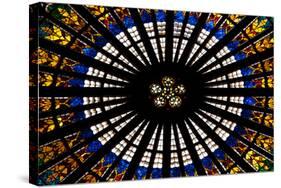 France, Alsace, Strasbourg, Strasbourg Cathedral, Stained Glass Window, Rose Window-Samuel Magal-Stretched Canvas