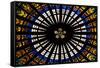 France, Alsace, Strasbourg, Strasbourg Cathedral, Stained Glass Window, Rose Window-Samuel Magal-Framed Stretched Canvas