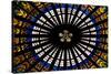 France, Alsace, Strasbourg, Strasbourg Cathedral, Stained Glass Window, Rose Window-Samuel Magal-Stretched Canvas