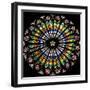 France, Alsace, Strasbourg, Strasbourg Cathedral, Stained Glass Window, Rose Window-Samuel Magal-Framed Photographic Print