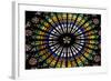 France, Alsace, Strasbourg, Strasbourg Cathedral, Stained Glass Window, Rose Window-Samuel Magal-Framed Photographic Print