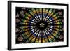 France, Alsace, Strasbourg, Strasbourg Cathedral, Stained Glass Window, Rose Window-Samuel Magal-Framed Photographic Print