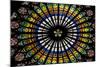 France, Alsace, Strasbourg, Strasbourg Cathedral, Stained Glass Window, Rose Window-Samuel Magal-Mounted Photographic Print