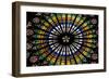 France, Alsace, Strasbourg, Strasbourg Cathedral, Stained Glass Window, Rose Window-Samuel Magal-Framed Photographic Print