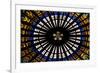 France, Alsace, Strasbourg, Strasbourg Cathedral, Stained Glass Window, Rose Window-Samuel Magal-Framed Photographic Print