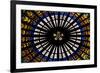 France, Alsace, Strasbourg, Strasbourg Cathedral, Stained Glass Window, Rose Window-Samuel Magal-Framed Photographic Print