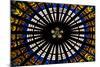 France, Alsace, Strasbourg, Strasbourg Cathedral, Stained Glass Window, Rose Window-Samuel Magal-Mounted Photographic Print