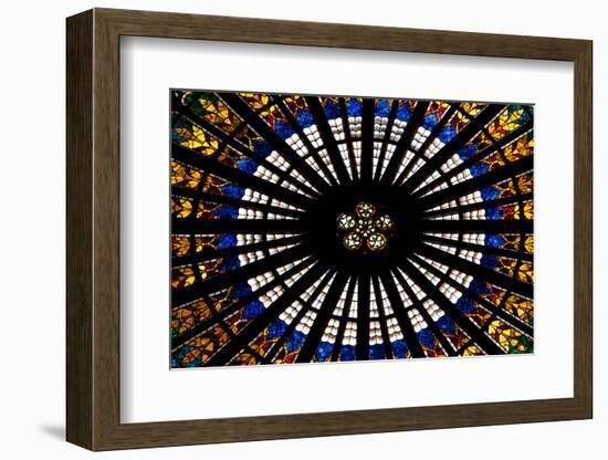 France, Alsace, Strasbourg, Strasbourg Cathedral, Stained Glass Window, Rose Window-Samuel Magal-Framed Photographic Print