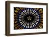 France, Alsace, Strasbourg, Strasbourg Cathedral, Stained Glass Window, Rose Window-Samuel Magal-Framed Photographic Print