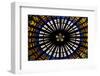 France, Alsace, Strasbourg, Strasbourg Cathedral, Stained Glass Window, Rose Window-Samuel Magal-Framed Photographic Print