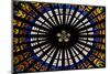 France, Alsace, Strasbourg, Strasbourg Cathedral, Stained Glass Window, Rose Window-Samuel Magal-Mounted Photographic Print