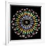 France, Alsace, Strasbourg, Strasbourg Cathedral, Stained Glass Window, Rose Window-Samuel Magal-Framed Photographic Print