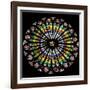 France, Alsace, Strasbourg, Strasbourg Cathedral, Stained Glass Window, Rose Window-Samuel Magal-Framed Photographic Print