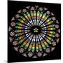 France, Alsace, Strasbourg, Strasbourg Cathedral, Stained Glass Window, Rose Window-Samuel Magal-Mounted Photographic Print