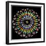 France, Alsace, Strasbourg, Strasbourg Cathedral, Stained Glass Window, Rose Window-Samuel Magal-Framed Photographic Print