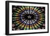 France, Alsace, Strasbourg, Strasbourg Cathedral, Stained Glass Window, Rose Window-Samuel Magal-Framed Photographic Print