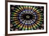 France, Alsace, Strasbourg, Strasbourg Cathedral, Stained Glass Window, Rose Window-Samuel Magal-Framed Photographic Print