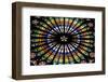 France, Alsace, Strasbourg, Strasbourg Cathedral, Stained Glass Window, Rose Window-Samuel Magal-Framed Photographic Print