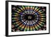 France, Alsace, Strasbourg, Strasbourg Cathedral, Stained Glass Window, Rose Window-Samuel Magal-Framed Photographic Print