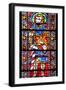 France, Alsace, Strasbourg, Strasbourg Cathedral, Stained Glass Window, Saint Marcus (Dux)-Samuel Magal-Framed Photographic Print