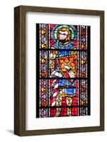 France, Alsace, Strasbourg, Strasbourg Cathedral, Stained Glass Window, Saint Marcus (Dux)-Samuel Magal-Framed Photographic Print