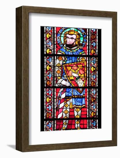 France, Alsace, Strasbourg, Strasbourg Cathedral, Stained Glass Window, Saint Marcus (Dux)-Samuel Magal-Framed Photographic Print