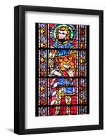 France, Alsace, Strasbourg, Strasbourg Cathedral, Stained Glass Window, Saint Marcus (Dux)-Samuel Magal-Framed Photographic Print