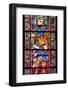 France, Alsace, Strasbourg, Strasbourg Cathedral, Stained Glass Window, Saint Marcus (Dux)-Samuel Magal-Framed Photographic Print
