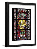 France, Alsace, Strasbourg, Strasbourg Cathedral, Stained Glass Window, Saint Remi (Remegius)-Samuel Magal-Framed Photographic Print