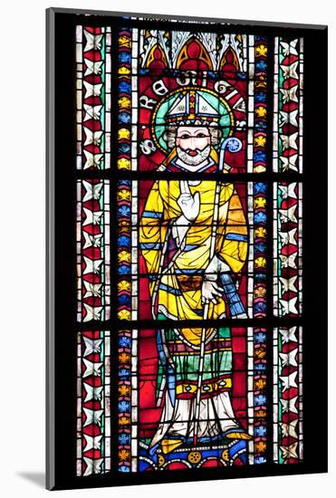 France, Alsace, Strasbourg, Strasbourg Cathedral, Stained Glass Window, Saint Remi (Remegius)-Samuel Magal-Mounted Photographic Print