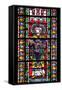 France, Alsace, Strasbourg, Strasbourg Cathedral, Stained Glass Window, Saint Valentius-Samuel Magal-Framed Stretched Canvas