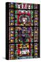 France, Alsace, Strasbourg, Strasbourg Cathedral, Stained Glass Window, Saint Valentius-Samuel Magal-Stretched Canvas