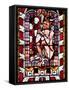 France, Alsace, Strasbourg, Strasbourg Cathedral, Stained Glass Window, Satan-Samuel Magal-Framed Stretched Canvas