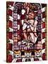 France, Alsace, Strasbourg, Strasbourg Cathedral, Stained Glass Window, Satan-Samuel Magal-Stretched Canvas