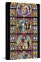 France, Alsace, Strasbourg, Strasbourg Cathedral, Stained Glass Window, Solomon Judgment and Angel-Samuel Magal-Stretched Canvas