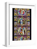 France, Alsace, Strasbourg, Strasbourg Cathedral, Stained Glass Window, Solomon Judgment and Angel-Samuel Magal-Framed Photographic Print
