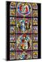 France, Alsace, Strasbourg, Strasbourg Cathedral, Stained Glass Window, Solomon Judgment and Angel-Samuel Magal-Mounted Photographic Print