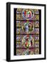 France, Alsace, Strasbourg, Strasbourg Cathedral, Stained Glass Window, Solomon Judgment and Angel-Samuel Magal-Framed Photographic Print