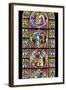 France, Alsace, Strasbourg, Strasbourg Cathedral, Stained Glass Window, Solomon Judgment and Angel-Samuel Magal-Framed Photographic Print