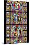 France, Alsace, Strasbourg, Strasbourg Cathedral, Stained Glass Window, Solomon Judgment and Angel-Samuel Magal-Mounted Photographic Print