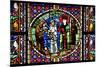 France, Alsace, Strasbourg, Strasbourg Cathedral, Stained Glass Window, Solomon Judgment-Samuel Magal-Mounted Photographic Print