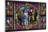 France, Alsace, Strasbourg, Strasbourg Cathedral, Stained Glass Window, Solomon Judgment-Samuel Magal-Mounted Photographic Print