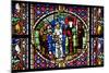 France, Alsace, Strasbourg, Strasbourg Cathedral, Stained Glass Window, Solomon Judgment-Samuel Magal-Mounted Photographic Print