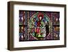 France, Alsace, Strasbourg, Strasbourg Cathedral, Stained Glass Window, Solomon Judgment-Samuel Magal-Framed Photographic Print