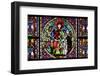 France, Alsace, Strasbourg, Strasbourg Cathedral, Stained Glass Window, Solomon Judgment-Samuel Magal-Framed Photographic Print