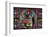 France, Alsace, Strasbourg, Strasbourg Cathedral, Stained Glass Window, Solomon Judgment-Samuel Magal-Framed Photographic Print