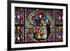 France, Alsace, Strasbourg, Strasbourg Cathedral, Stained Glass Window, Solomon Judgment-Samuel Magal-Framed Photographic Print