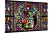 France, Alsace, Strasbourg, Strasbourg Cathedral, Stained Glass Window, Solomon Judgment-Samuel Magal-Mounted Photographic Print