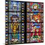 France, Alsace, Strasbourg, Strasbourg Cathedral, Stained Glass Window, St. Juste and St. Marcus-Samuel Magal-Mounted Photographic Print